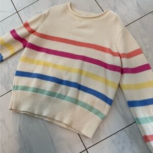 GAP kid’s  Cream Sweater with Colorful Stripes